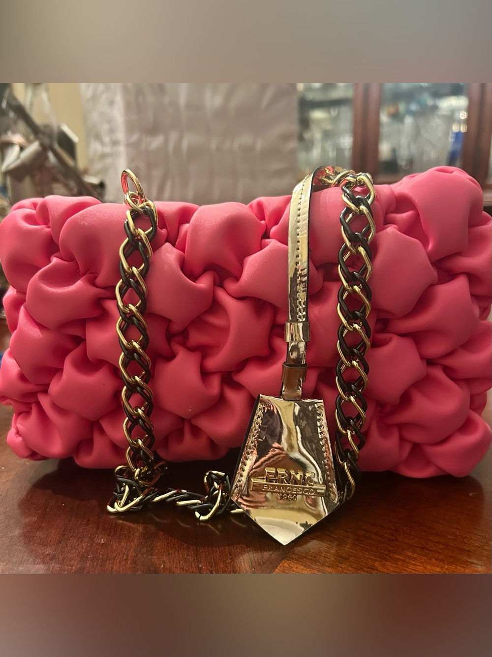 FRNCH Ruched Shoulder Bag